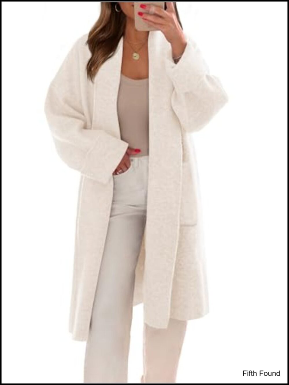 Saodimallsu Womens Chunky Knit Long Cardigan Oversized Open Front